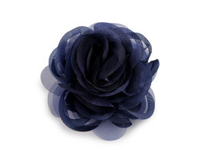 Broșă elegantă din organza în formă de trandafir - Broșă textilă premium pentru sacouri, rochii și genți (Ø 9 cm)
