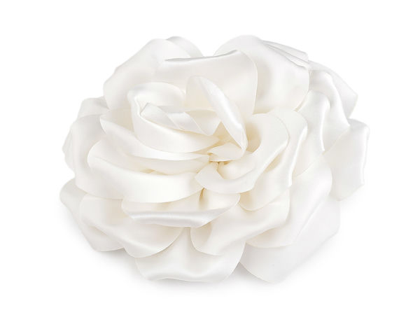 Broșă floare de trandafir mare din saten (17 cm) - Pin decorativ floral premium pentru jachete, rochii și genți