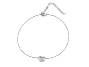 Brățară de gleznă premium din oțel inoxidabil cu talismane - Brățară elegantă de gleznă cu inimă și cruce