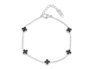 Brățară elegantă din oțel inoxidabil cu flori - Brățară premium cu strasuri și charmuri metalice
