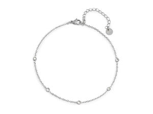 Brățară de gleznă premium din oțel inoxidabil - Modele elegante cu lanț dublu și cristale