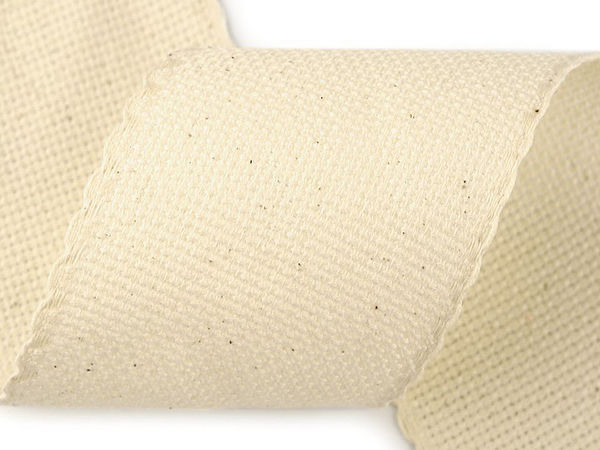 Panglică Aida pentru broderie cu margine festonată - Bandă din pânză pentru goblen, lățime 70 mm
