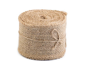 Rolă de panglică din iută natur cu margini surfilate (60mm) pentru activități creative, coronițe și aranjamente florale