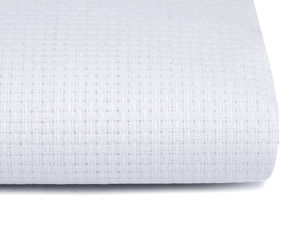 Pânză canava premium albă pentru cusut în punct de cruce (Kanava) – Lățime 140 cm