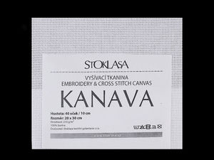 Pânză premium Canava pentru punct în cruce și broderie (Albă, 20x30 cm)