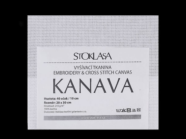 Pânză premium Canava pentru punct în cruce și broderie (Albă, 20x30 cm)