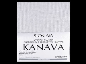 Pânză Kanava premium pentru broderie și punct în cruce (20x30 cm, 46 ochiuri/10 cm)
