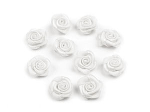 Aplicații decorative mini trandafiri din satin premium - Trandafiri textili de 10 mm pentru cusut, ideali pentru creații handmade, îmbrăcăminte și accesorii