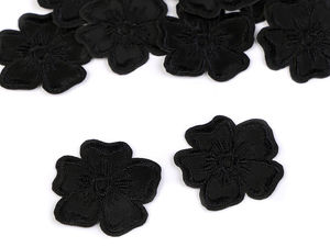 Aplicație termoadezivă brodată premium în formă de floare - Aplicație decorativă florală strălucitoare pentru haine și accesorii