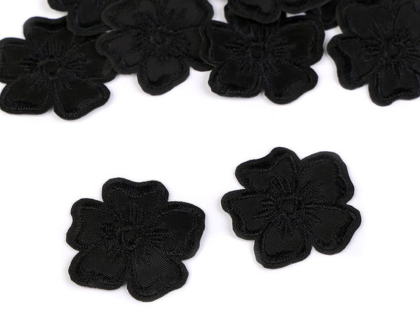 Aplicație termoadezivă brodată premium în formă de floare - Aplicație decorativă florală strălucitoare pentru haine și accesorii