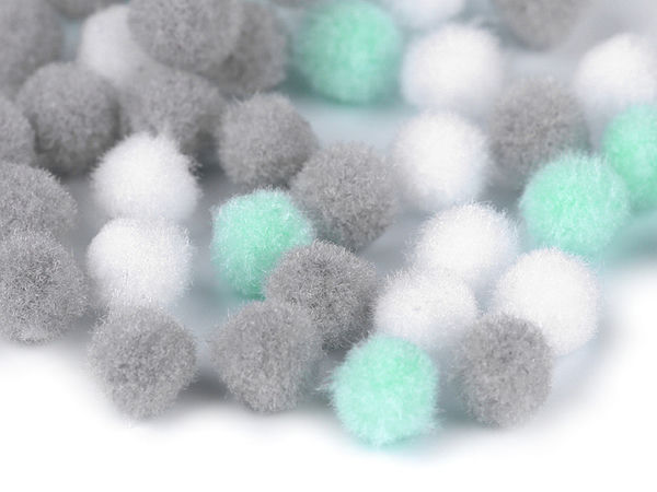 Mini pomponi decorativi (8 mm și 10 mm) - Culori asortate pentru proiecte de galanterie, îmbrăcăminte și accesorii DIY