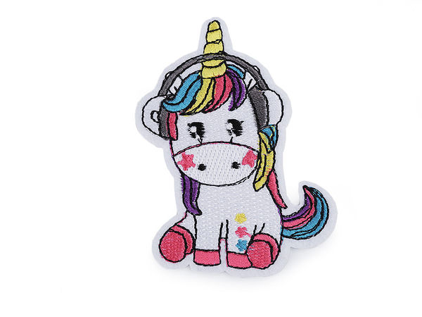 Ecuson brodat premium cu unicorn – Aplicație termoadezivă și de cusut de înaltă calitate pentru îmbrăcăminte, genți și accesorii