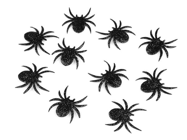 Petic termoadeziv cu păianjen strălucitor - Aplicație premium neagră de Halloween