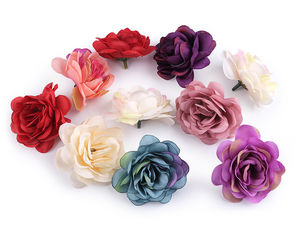 Capete de trandafiri artificiali premium (5-6 cm) pentru lucru manual, aranjamente florale și accesorii de păr