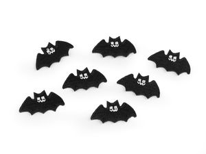 Ecuson brodat termoadeziv liliac - Aplicație textilă premium neagră de cusut pentru Halloween