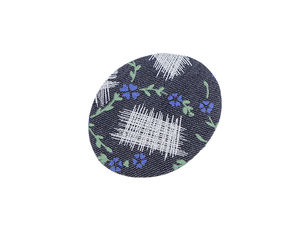 Petice termocolante ovale cu imprimeu floral (5,5 x 7 cm) - Aplicații decorative pentru îmbrăcăminte, coate, genunchi și accesorii