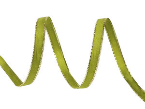 Panglică elegantă din tafta de 6 mm cu margini din lurex strălucitor (10 m) | Fabricat în Cehia