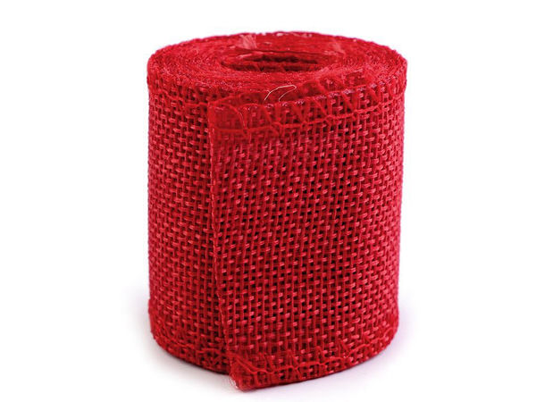Panglică premium imitație de iută - Panglică decorativă de 50 mm cu margini cusute pentru aranjamente florale, nunți și lucru manual