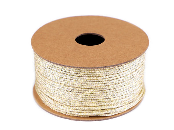 Panglică decorativă premium din lurex metalizat, tip brocart - Lățime 3 mm pentru cadouri, lucru manual și aranjamente