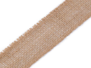 Panglică premium din iută naturală cu margini cusute (40mm)