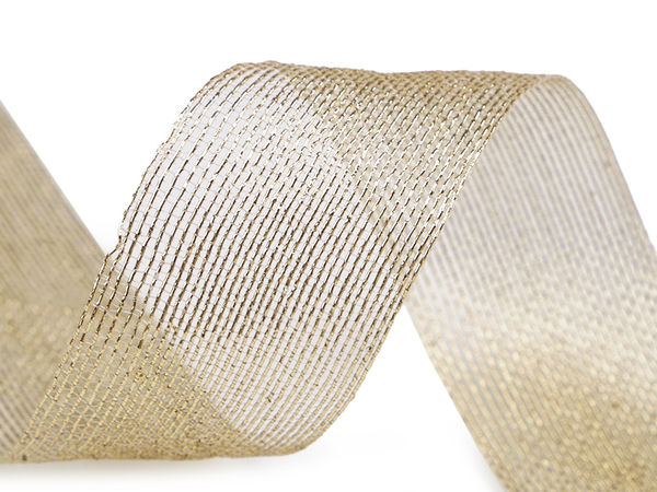 Panglică decorativă din lurex metalizat strălucitor (40 mm) - Panglică premium pentru activități creative și decorațiuni florale, ideală pentru nunți, Crăciun și ambalarea cadourilor