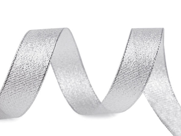 Panglică premium din brocard metalizat cu lurex, lățime 20 mm - bandă decorativă elegantă pentru lucru manual, ambalare cadouri și decorațiuni festive