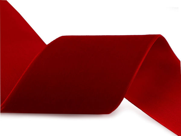 Panglică premium din catifea - Panglică decorativă moale cu lățimea de 40 mm pentru funde de Crăciun, coronițe și aranjamente florale