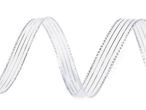 Panglică metalizată premium cu lurex (10mm) - Panglică strălucitoare cu două fețe pentru decorațiuni festive, ambalarea cadourilor și lucru manual