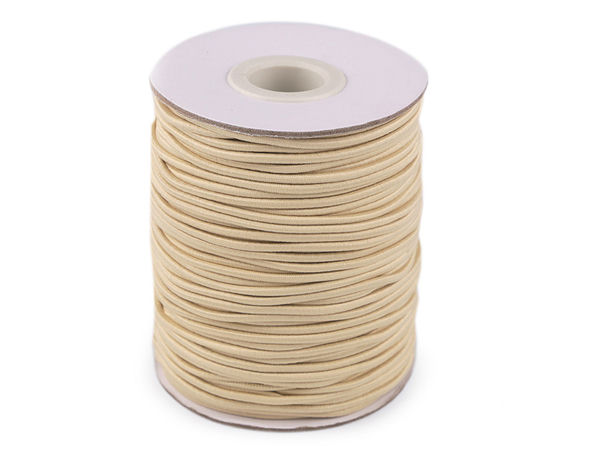 Șnur elastic rotund premium MAGGIE 2mm pentru cusut, tricotat și lucru manual (Rolă 50m)