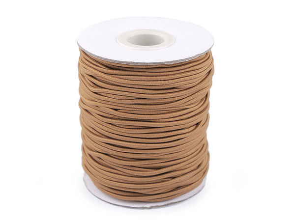Șnur elastic rotund premium MAGGIE 2mm pentru cusut, tricotat și lucru manual (Rolă 50m)