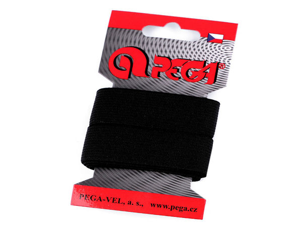 Bandă elastică împletită premium 20 mm (carton 1,5 m) – Elastic de calitate superioară din Cehia pentru croitorie și galanterie