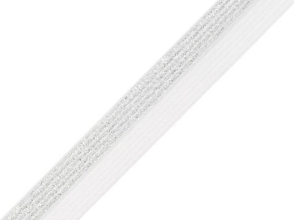 Elastic pliabil premium cu sclipici și Lurex metalizat - 17mm