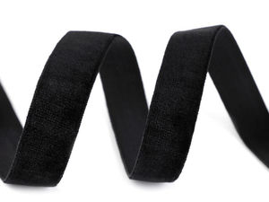 Panglică din catifea elastică premium - Pasmanterie elastică de 16 mm pentru îmbrăcăminte și lucru manual