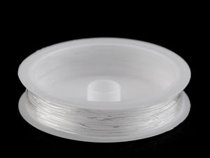 Fir elastic transparent din nylon premium pentru mărgele (1 mm) - Șnur elastic de înaltă rezistență pentru realizarea de bijuterii, brățări și coliere