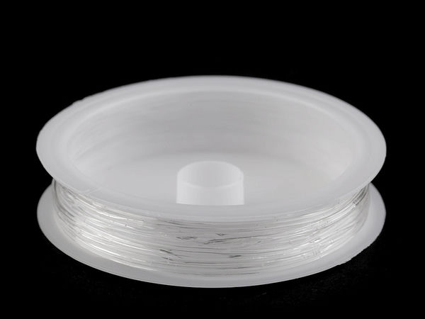 Fir elastic transparent din nylon premium pentru mărgele (1 mm) - Șnur elastic de înaltă rezistență pentru realizarea de bijuterii, brățări și coliere