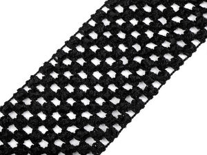 Bandă elastică croșetată premium de 70 mm - Elastic tip plasă cu tensiune lejeră pentru fuste tutu, bentițe și proiecte creative