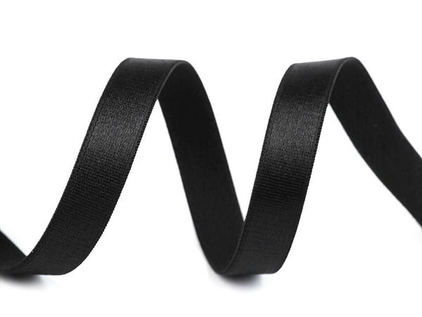 Bandă elastică satinată premium pentru bretele (12 mm) – Elastic plat elegant pentru lenjerie, sutiene și îmbrăcăminte (rolă de 18 m)