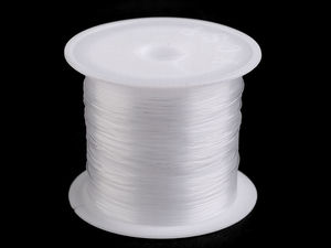 Fir de nailon transparent premium (0.6mm) - Fir invizibil neelastic pentru confecționarea bijuteriilor, lucrul cu mărgele și proiecte de galanterie