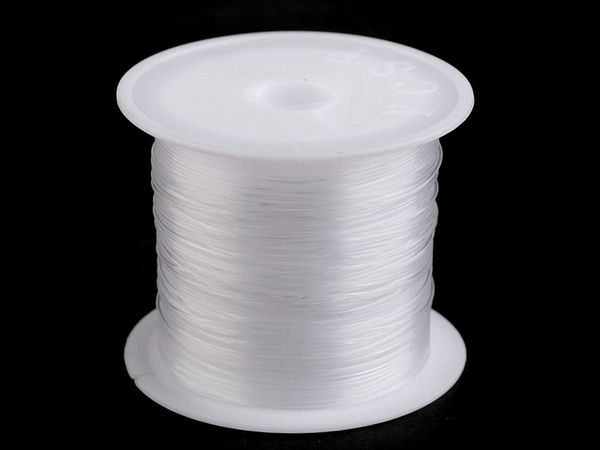 Fir de nailon transparent premium (0.6mm) - Fir invizibil neelastic pentru confecționarea bijuteriilor, lucrul cu mărgele și proiecte de galanterie