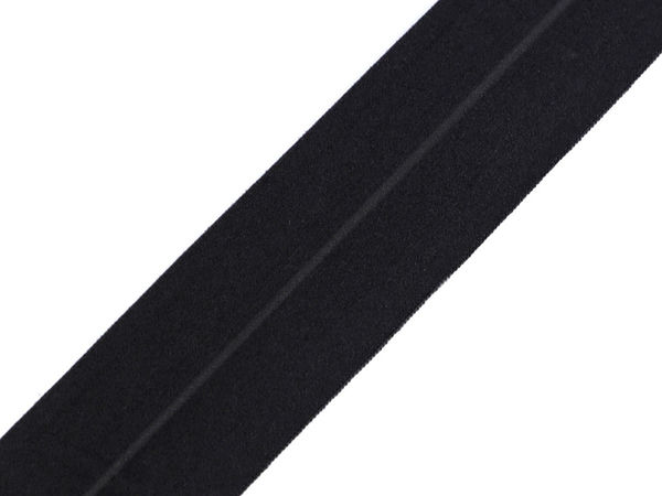Elastic pliabil premium negru pentru bordurat și tivit (40mm) - Panglică mată pentru finisarea marginilor în croitorie și lucru manual