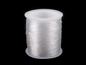Fir elastic din nailon transparent Premium (0,8 mm) - Fir invizibil de înaltă rezistență pentru confecționarea bijuteriilor și înșirarea mărgelelor