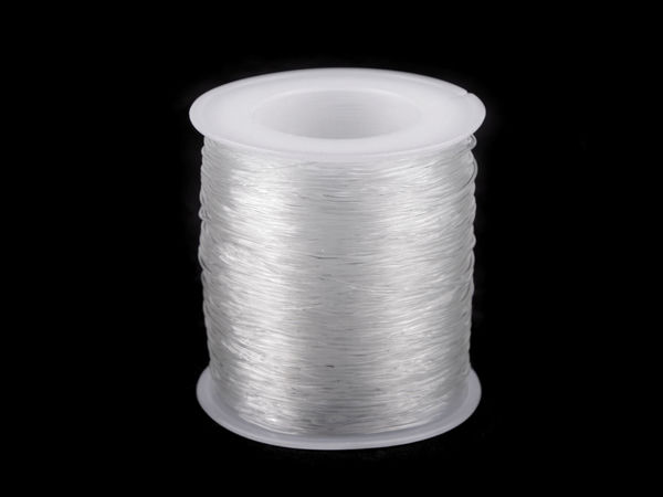 Fir elastic din nailon transparent Premium (0,8 mm) - Fir invizibil de înaltă rezistență pentru confecționarea bijuteriilor și înșirarea mărgelelor