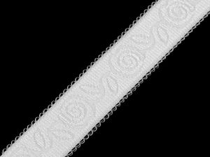 Bandă elastică premium pentru bretele, model cu trandafiri - Lățime 20 mm