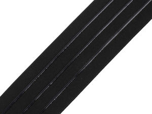 Bandă elastică antiderapantă premium cu triplă bandă de silicon (50 mm, Negru) - Elastic de înaltă rezistență pentru costume de baie și articole sportive