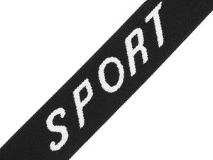 Bandă elastică moale Premium 30mm Sport - Elastic confortabil pentru talie destinat hainelor sport, pantalonilor de trening și lenjeriei intime (Negru)