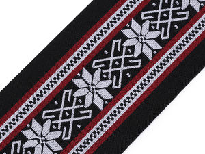 Bandă elastică decorativă premium cu lățimea de 10 cm - Inserție elastică tricotată de înaltă rezistență pentru curele, îmbrăcăminte și accesorii (Negru)