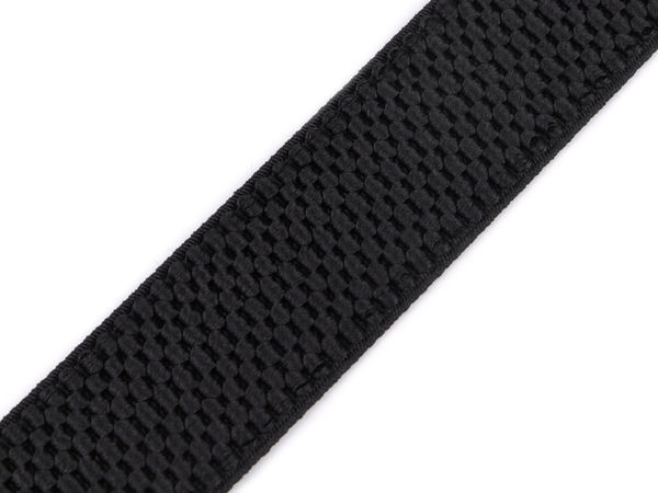 Bandă elastică extra rezistentă pentru bretele și curele - Chingă elastică premium de înaltă durabilitate, 40 mm, Negru