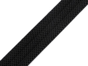 Bandă elastică premium de 25 mm pentru curele și bretele - Elastic negru extra-rezistent cu tensiune fermă