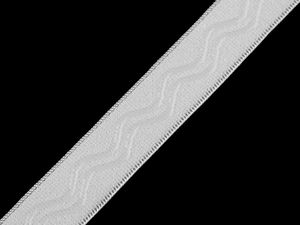 Bandă elastică antiderapantă cu silicon ondulat (lățime 20 mm) – Elastic premium cu aderență sporită și tensiune ridicată pentru îmbrăcăminte sportivă, echipamente active și lenjerie intimă