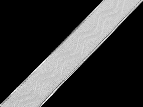 Bandă elastică antiderapantă cu silicon ondulat (lățime 20 mm) – Elastic premium cu aderență sporită și tensiune ridicată pentru îmbrăcăminte sportivă, echipamente active și lenjerie intimă
